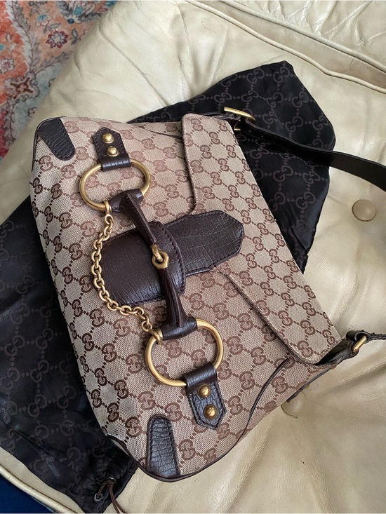 Gucci Handbags - Gucci Tom Ford READ Chain Hobo Bag Flap Horse Bit GG Monogram Canvas